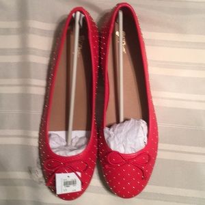 Red ballerina shoes